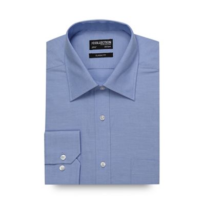 The Collection Big and tall blue textured oxford shirt